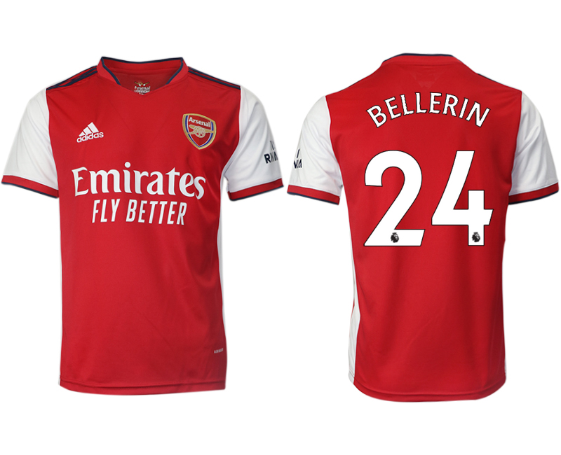 Men 2021-2022 Club Arsenal home aaa version red #24 Soccer Jersey